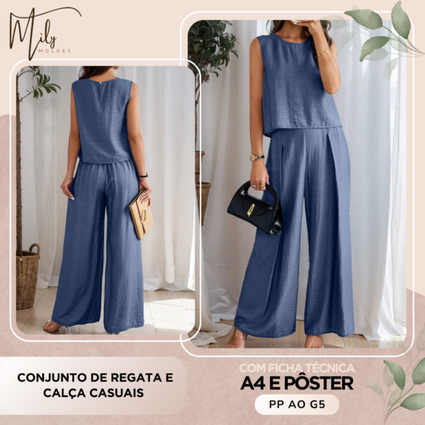 Conjunto de Regata e Calça Casuais