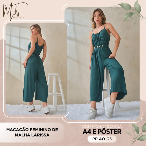 Macacão Feminino de Malha Larissa