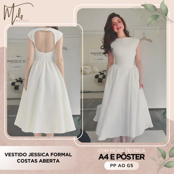 Vestido Jessica Formal Costas Aberta