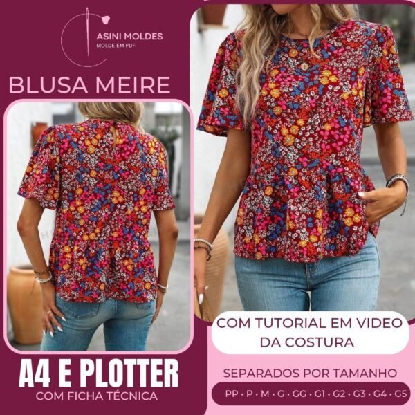 Blusa Meire (Com Tutorial no Youtube)