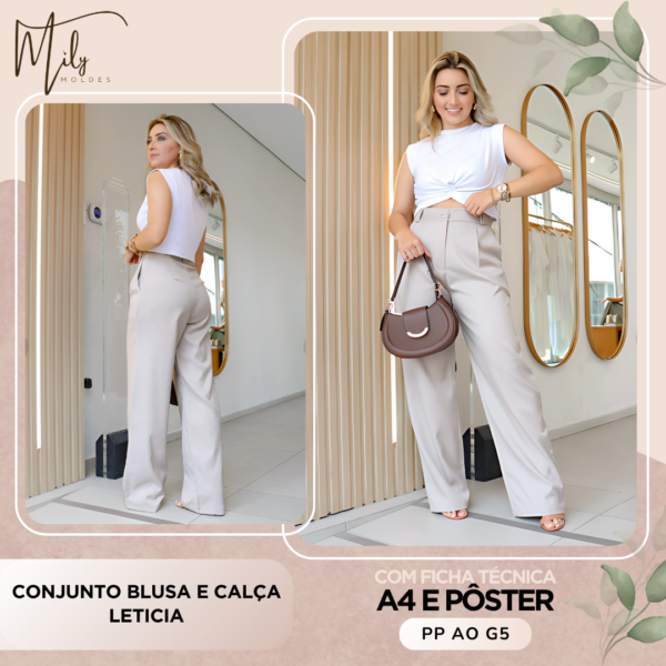 Conjunto Blusa e Calça Leticia