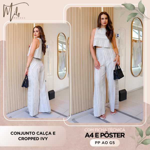 Conjunto Calça e Cropped Ivy