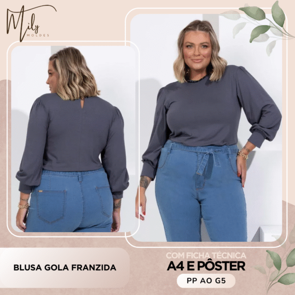 Blusa Gola Franzida