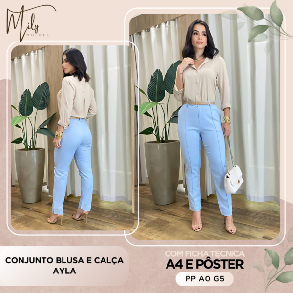 Conjunto Blusa e Calça Ayla