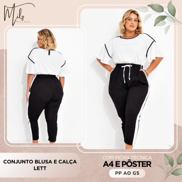 Conjunto Blusa e Calça Lett