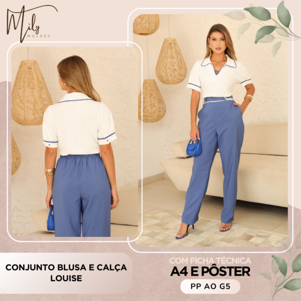 Conjunto Blusa e Calça Louise