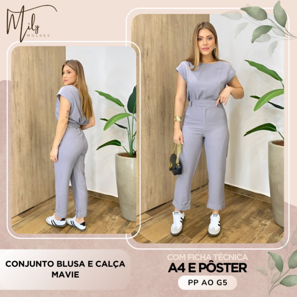 Conjunto Blusa e Calça Mavie