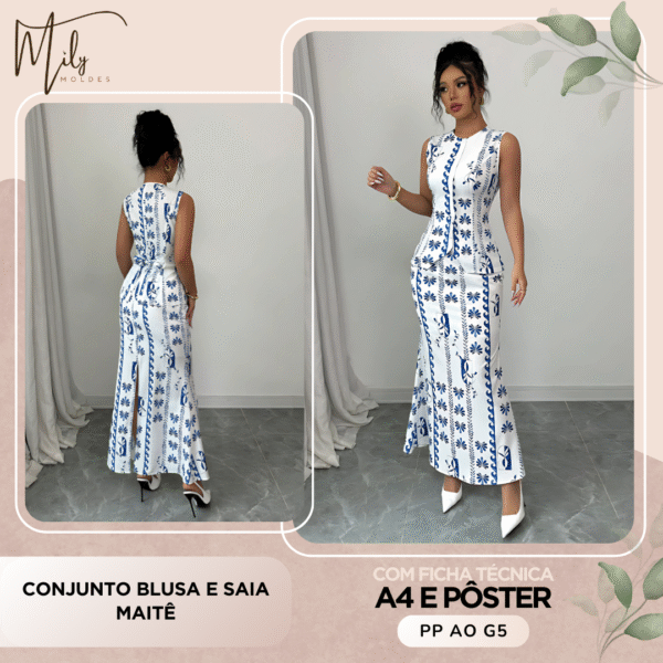 Conjunto Blusa e Saia Maitê