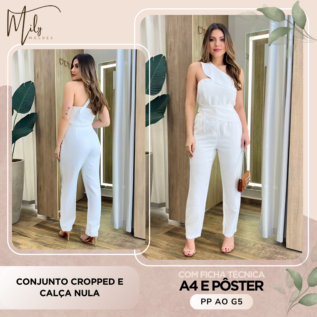 Conjunto Cropped e Calça Nula