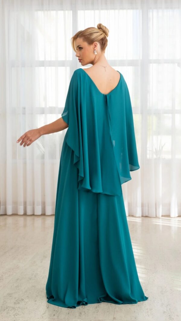 Vestido de Festa Longo com Capa - Image 3