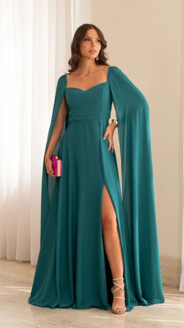 Vestido de Festa com Capa - Image 2