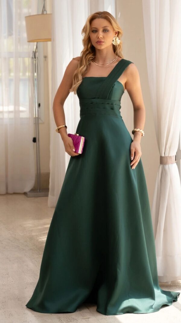 Vestido de Festa com Faixa um Ombro - Image 2