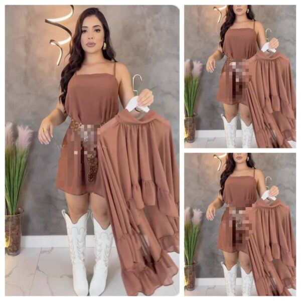 Vestido e Sobreposição Boho