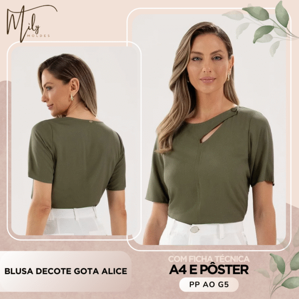 Blusa Decote Gota Alice