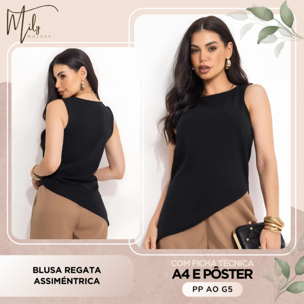 Blusa Regata Assiméntrica