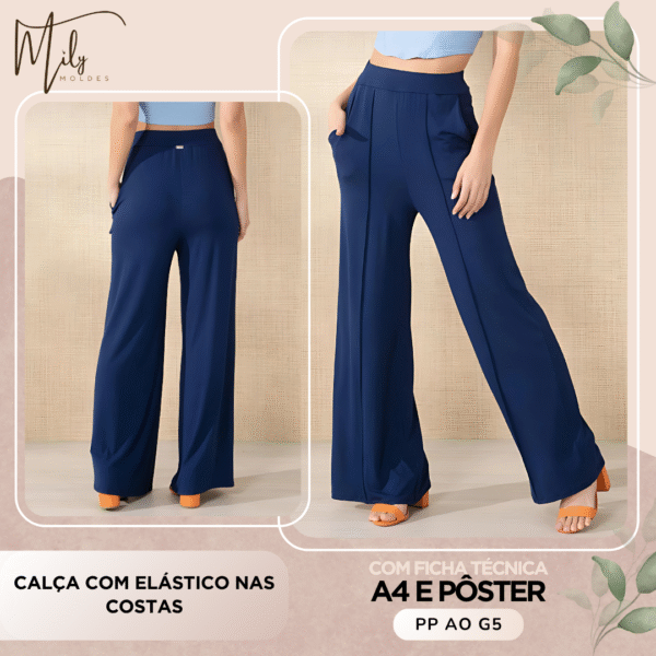 Calça com Elástico nas Costas