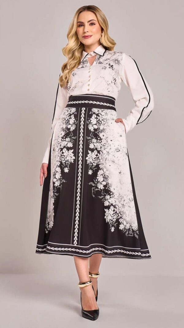 Conjunto Blusa Manga Longa e Saia - Image 2