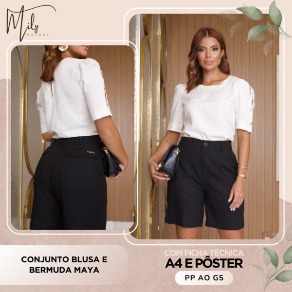 Conjunto Blusa e Bermuda Maya