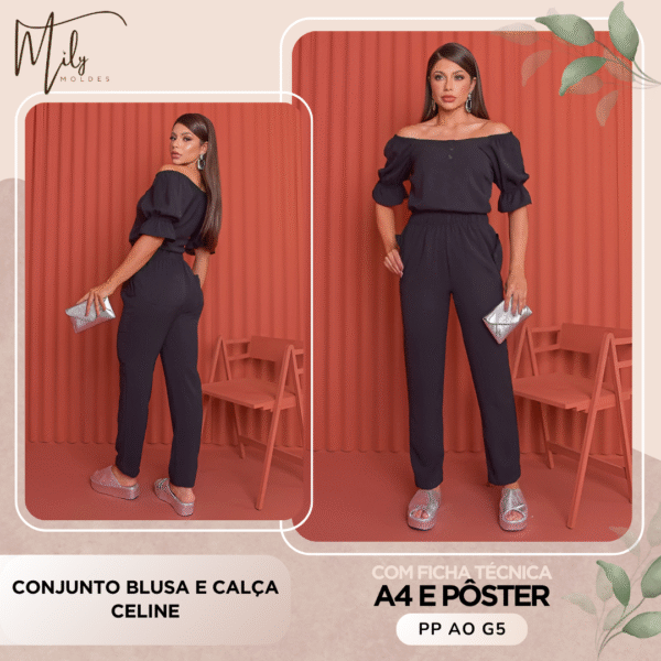 Conjunto Blusa e Calça Celine