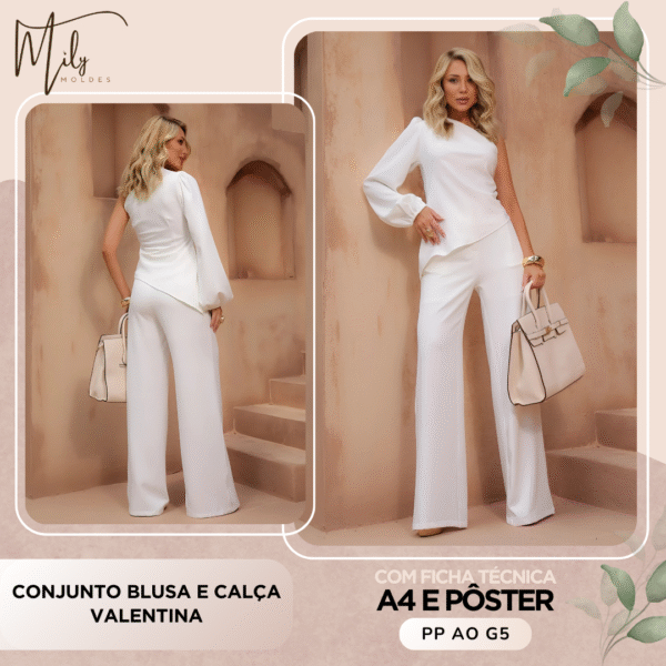 Conjunto Blusa e Calça Valentina