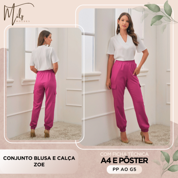 Conjunto Blusa e Calça Zoe