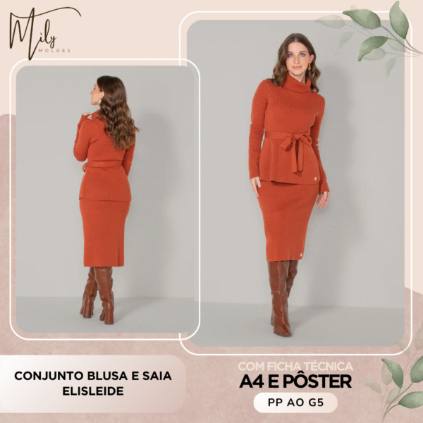 Conjunto Blusa e Saia Elisleide