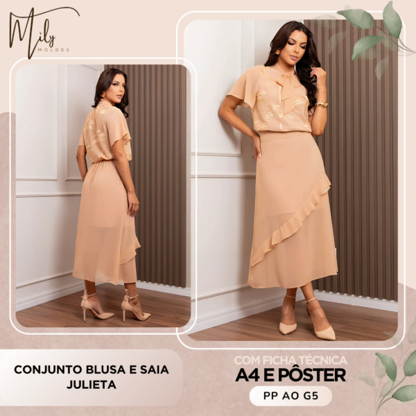 Conjunto Blusa e Saia Julieta