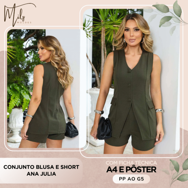 Conjunto Blusa e Short Ana Julia