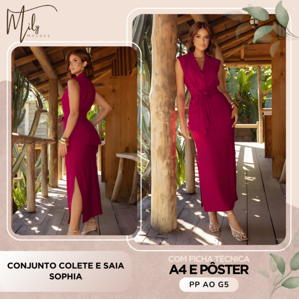 Conjunto Colete e Saia Sophia