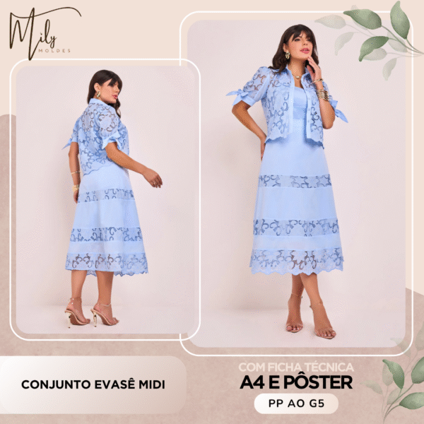 Conjunto Evasê Midi
