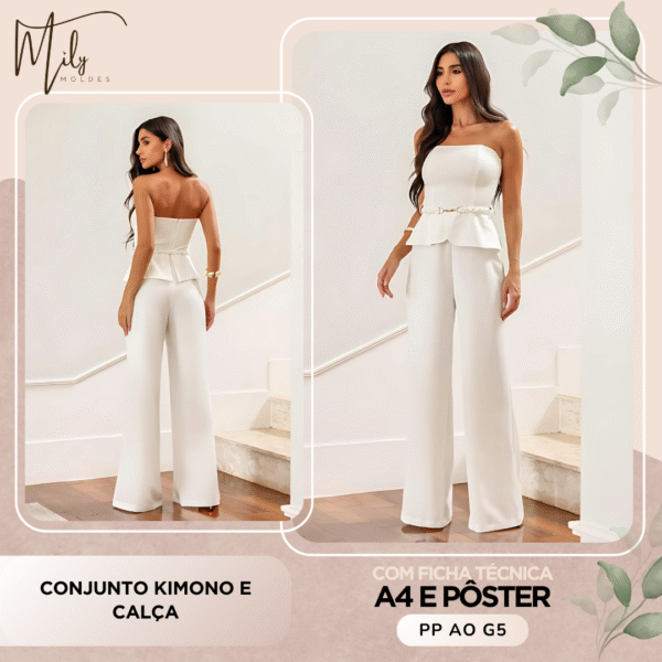 Conjunto Kimono e Calça