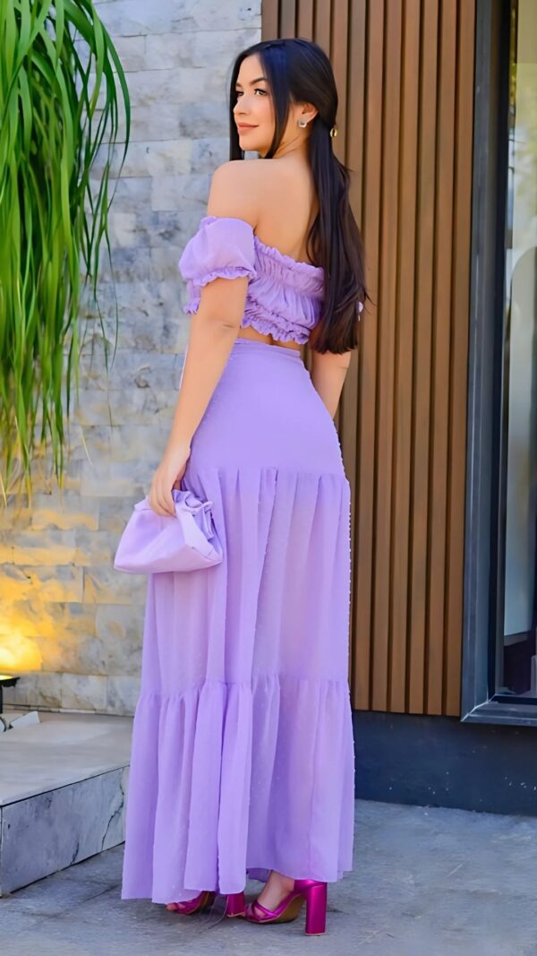 Conjunto Saia com Camadas e Cropped - Image 3