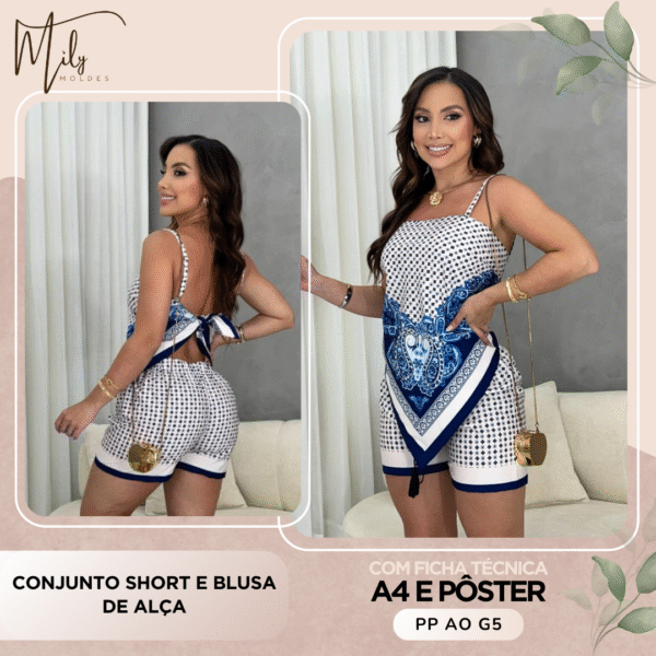 Conjunto Short e Blusa de Alça