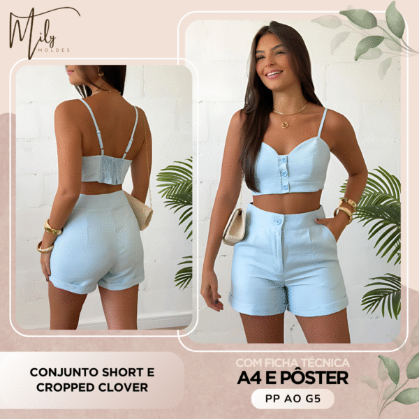 Conjunto Short e Cropped Clover