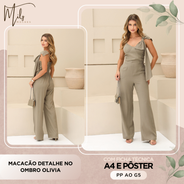 Macacão Detalhe no Ombro Olivia