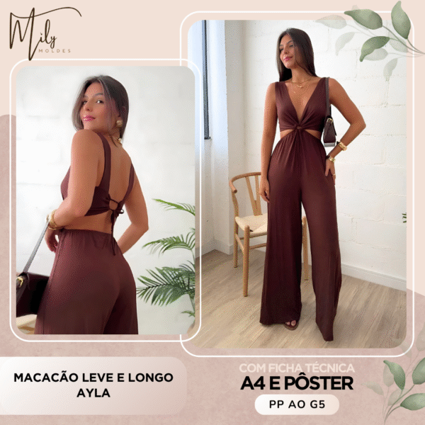 Macacão Leve e Longo Ayla