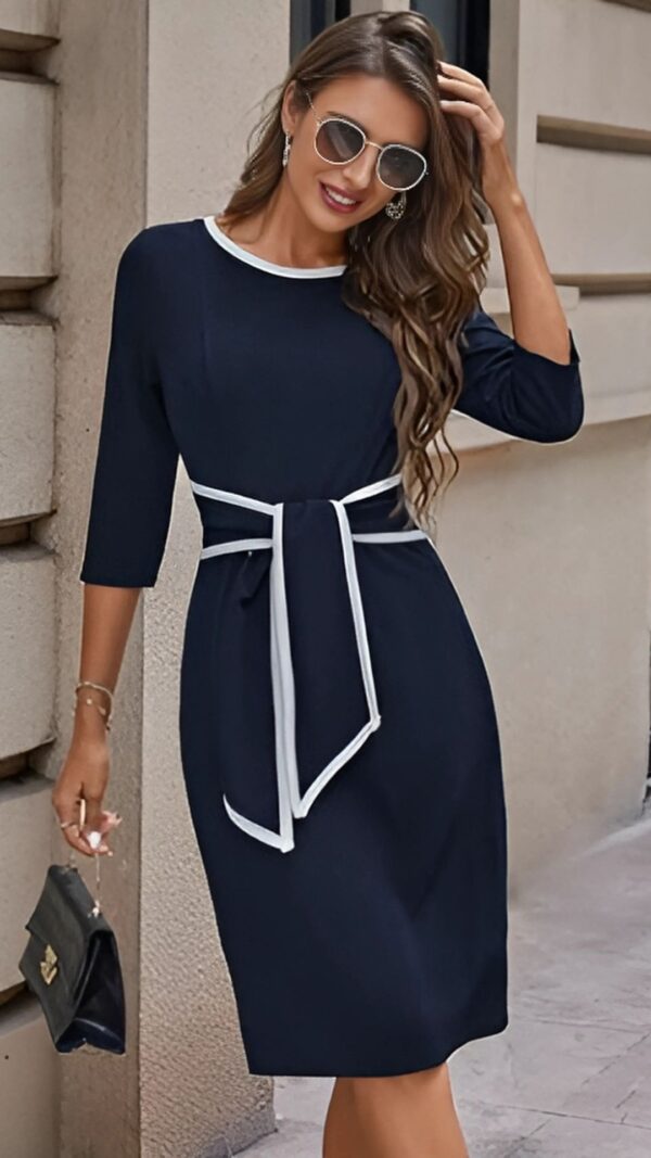 Vestido com Mangas e Cinto Isis - Image 2