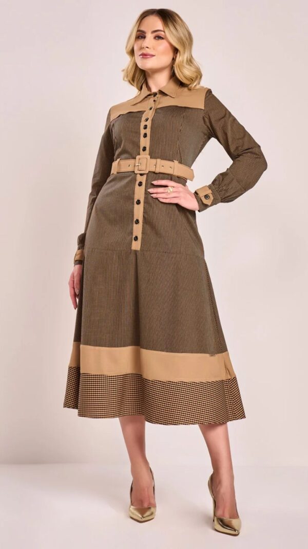 Vestido Chemise Manga Longa - Image 2
