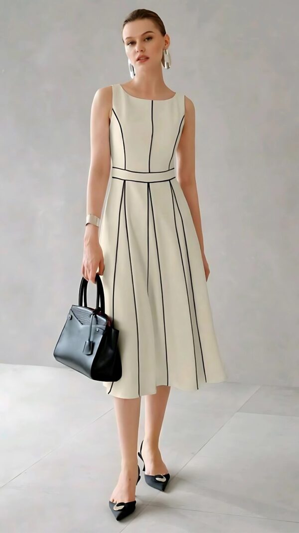 Vestido Com Nesgas sem Mangas - Image 2