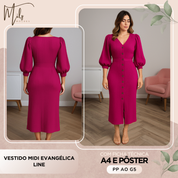 Vestido Midi Evangélica Line
