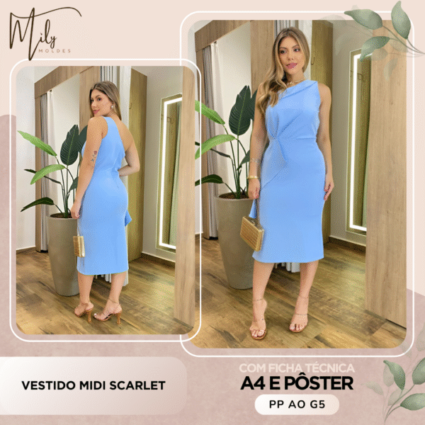 Vestido Midi Scarlet