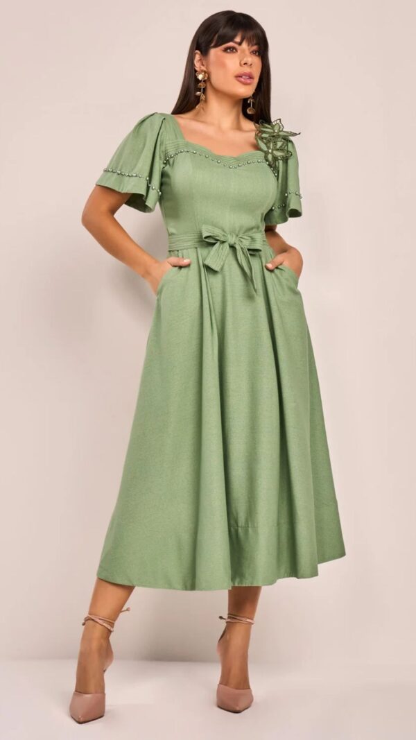 Vestido Midi com Perolas - Image 2