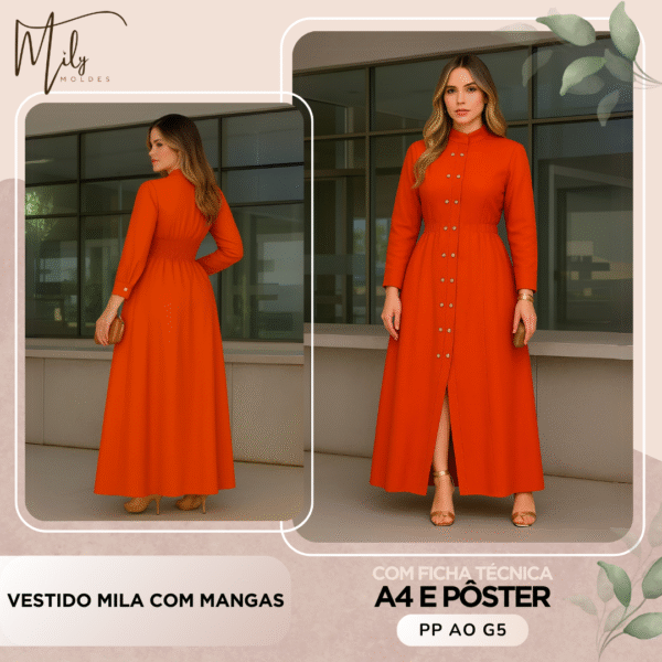Vestido Mila com Mangas