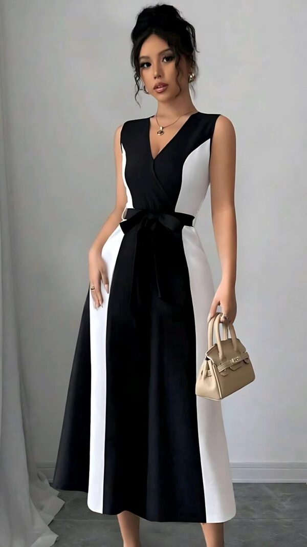Vestido sem Mangas com Decote V - Image 2