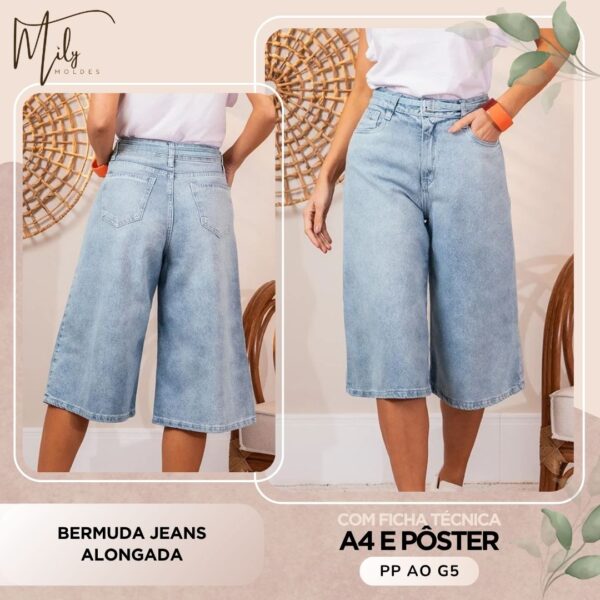 Bermuda Jeans Alongada