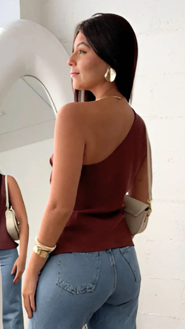 Blusa Nula Manga com Pregas - Image 3