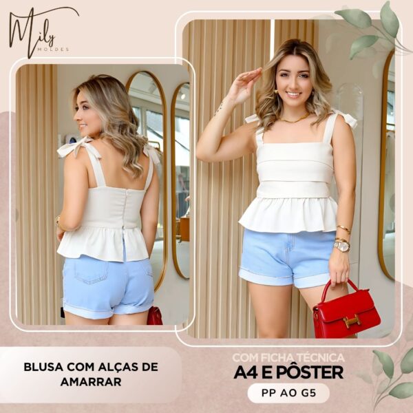 Blusa com Alças de Amarrar