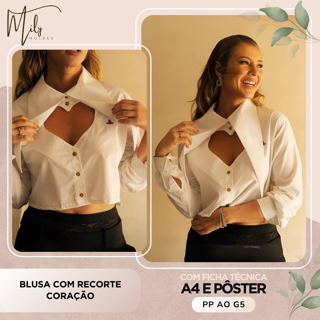 Blusa com Recorte Coração