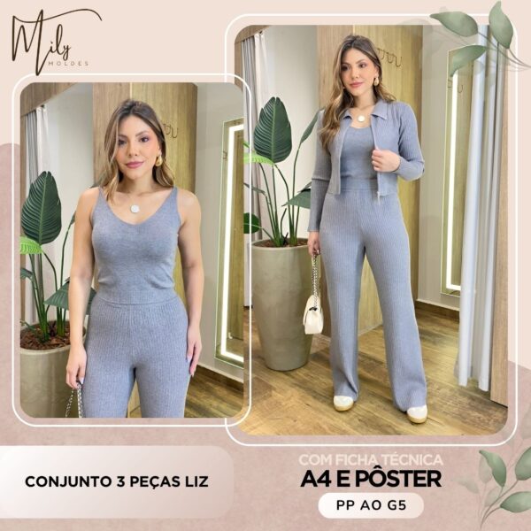 Conjunto 3 Peças Liz
