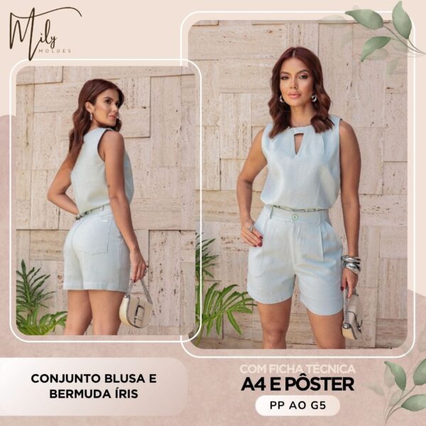 Conjunto Blusa e Bermuda Íris